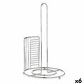 Portarrollo de Papel de Cocina Plateado Metal 18,5 x 31,5 x 18,5 cm (6 Unidades)