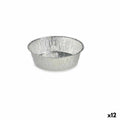 Set de Fuentes de Cocina Desechable Redondo Aluminio 25 x 8 x 25 cm (12 Unidades)