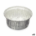 Set de Fuentes de Cocina Desechable Redondo Aluminio 8,5 x 8 x 8,5 cm (12 Unidades)