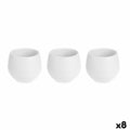 Set de Macetas 6,2 x 6,2 x 6,6 cm Blanco Plástico (8 Unidades)