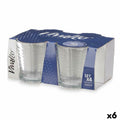 Set de Vasos Rayas Transparente Vidrio 360 ml (6 Unidades)