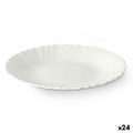 Plato de Postre Blanco Vidrio 19 x 2 x 19 cm (24 Unidades)