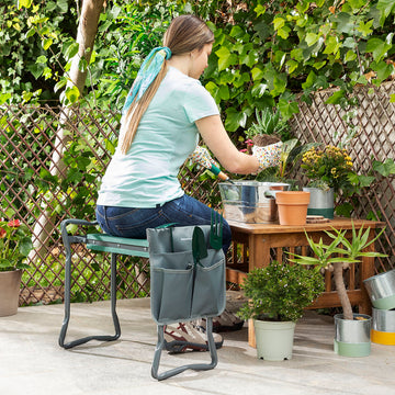 Banco de Jardinería Plegable con Bolsa para Herramientas 3 en 1 Situl InnovaGoods