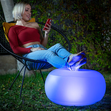 Asiento Hinchable con LED Multicolor y Mando a Distancia Pulight InnovaGoods